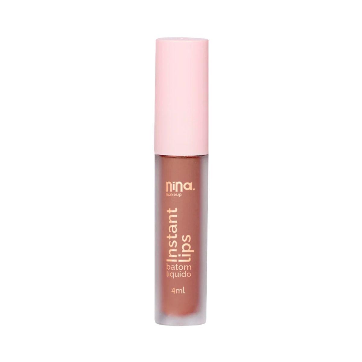 BATOM LÍQUIDO MATTE INSTANT LIPS PRINCÍPIO NINA MAKEUP