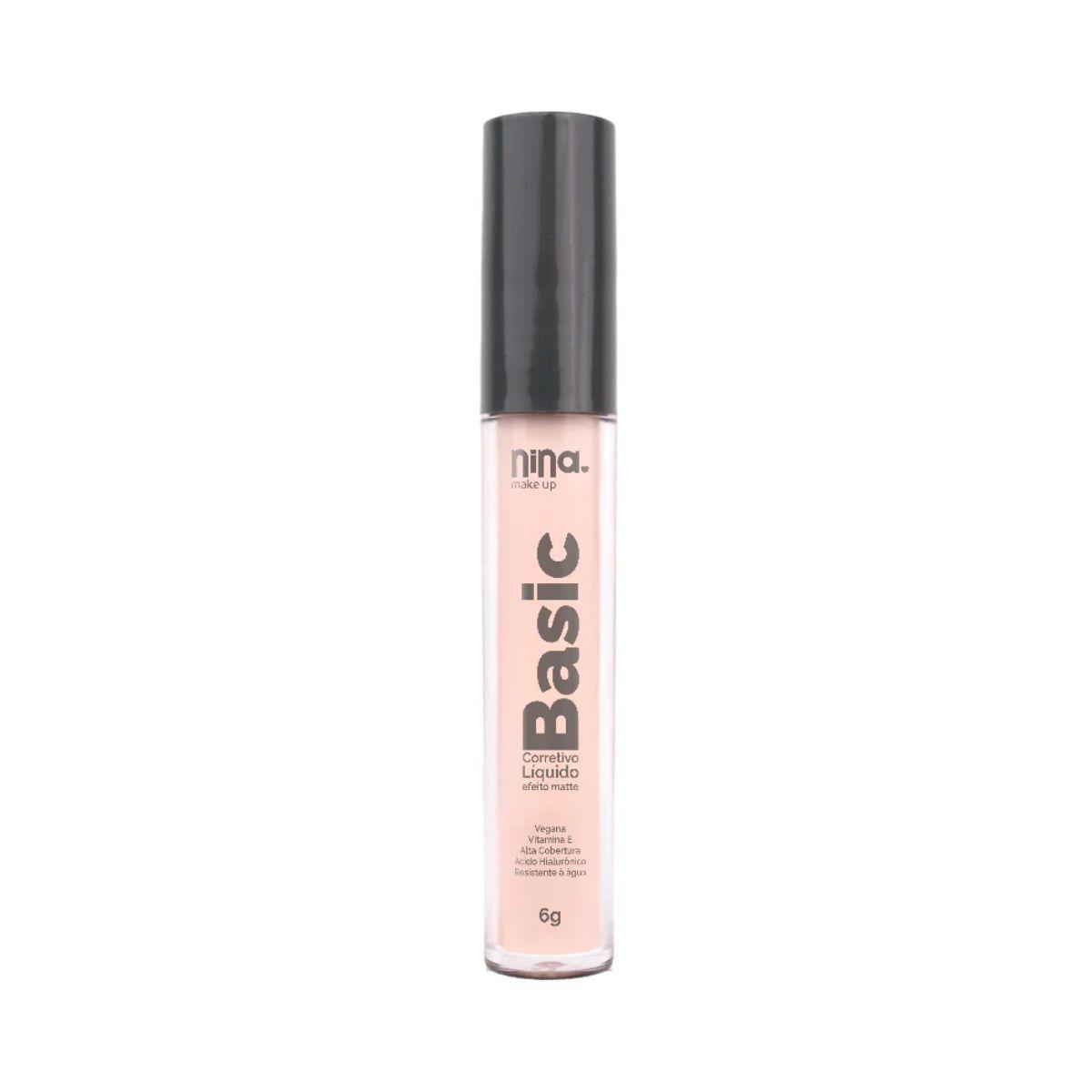 CORRETIVO LÍQUIDO BASIC COR 1 NINA MAKEUP