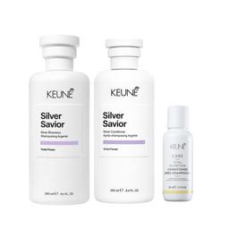 KIT KEUNE SILVER SAVIOR SH 300ML+COND 250ML COM MINIATURA SORTIDA