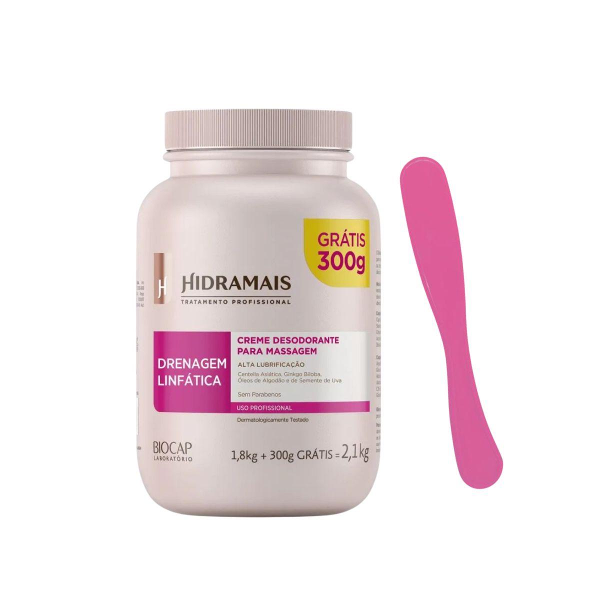 KIT CREME DRENAGEM HIDRAMAIS PROFISSONAL 1,8KG + 300G COM ESPÁTULA