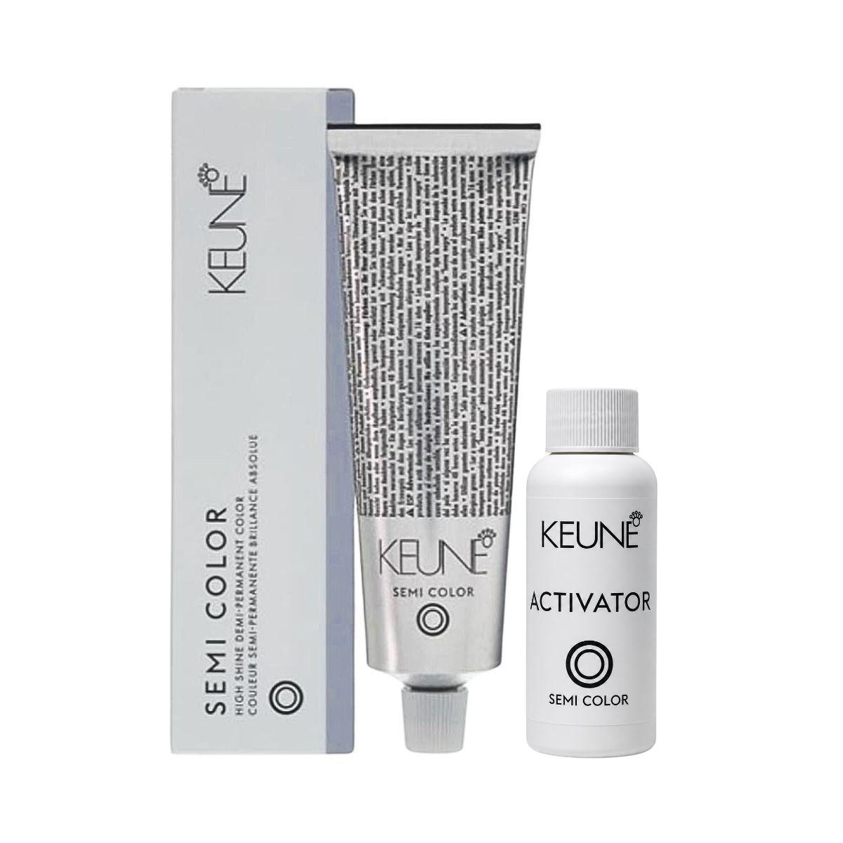 KIT KEUNE SEMI COLOR COLORAÇÃO 10.17 LOURO EXTRA CLARO CINZA VIOLETA + ACTIVADOR