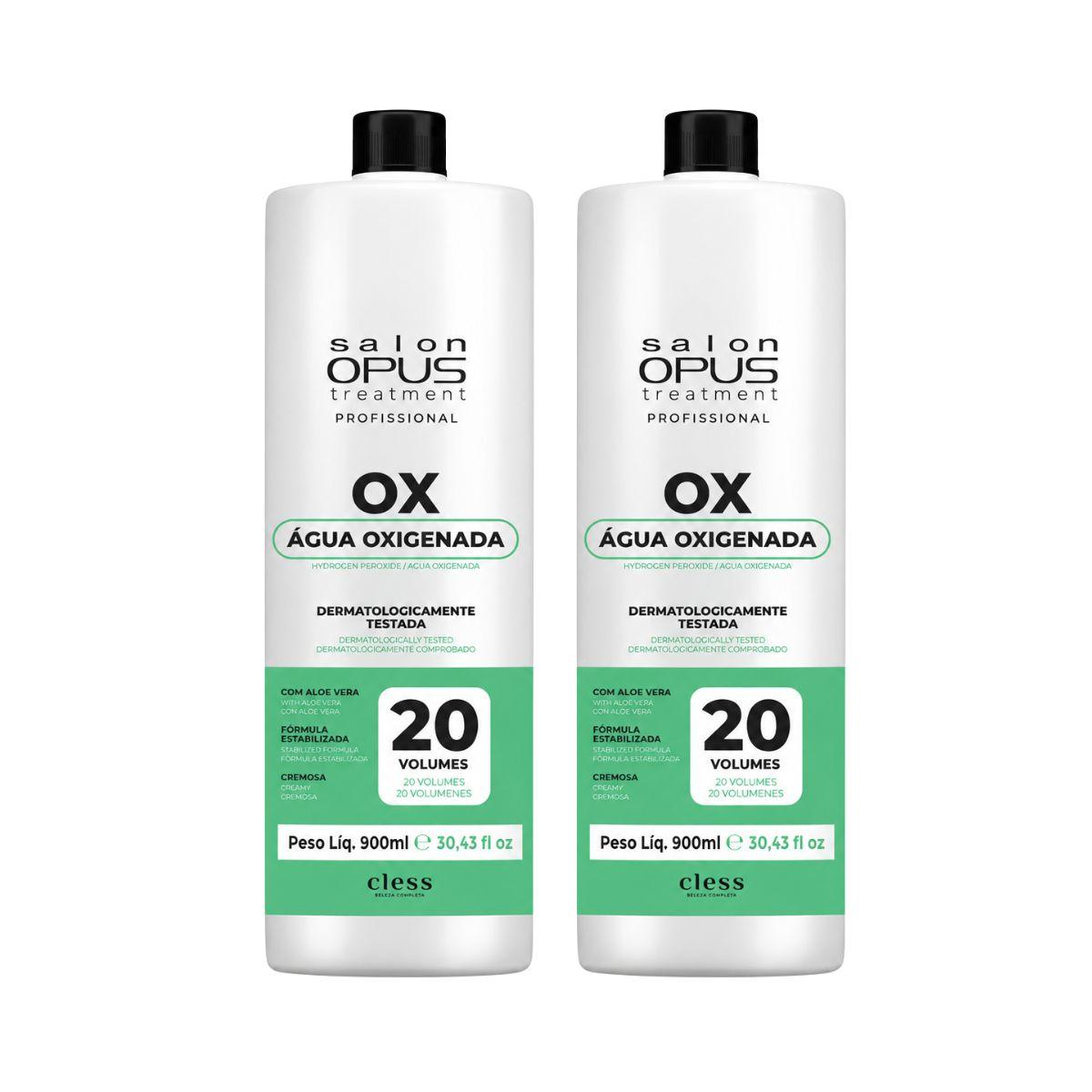KIT  SALON OPUS 2 ÁGUA OXIGENADA 20 VOLUMES 900ML