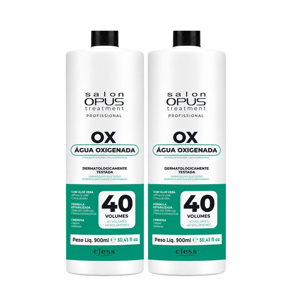 KIT SALON OPUS 2 ÁGUA OXIGENADA 40 VOLUMES 900ML