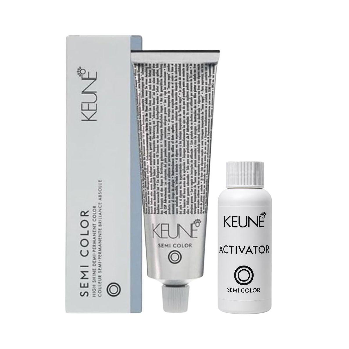 KIT KEUNE SEMI COLOR COLORAÇÃO 6.19 LOURO ESCURO CINZA MATTE + ACTIVADOR