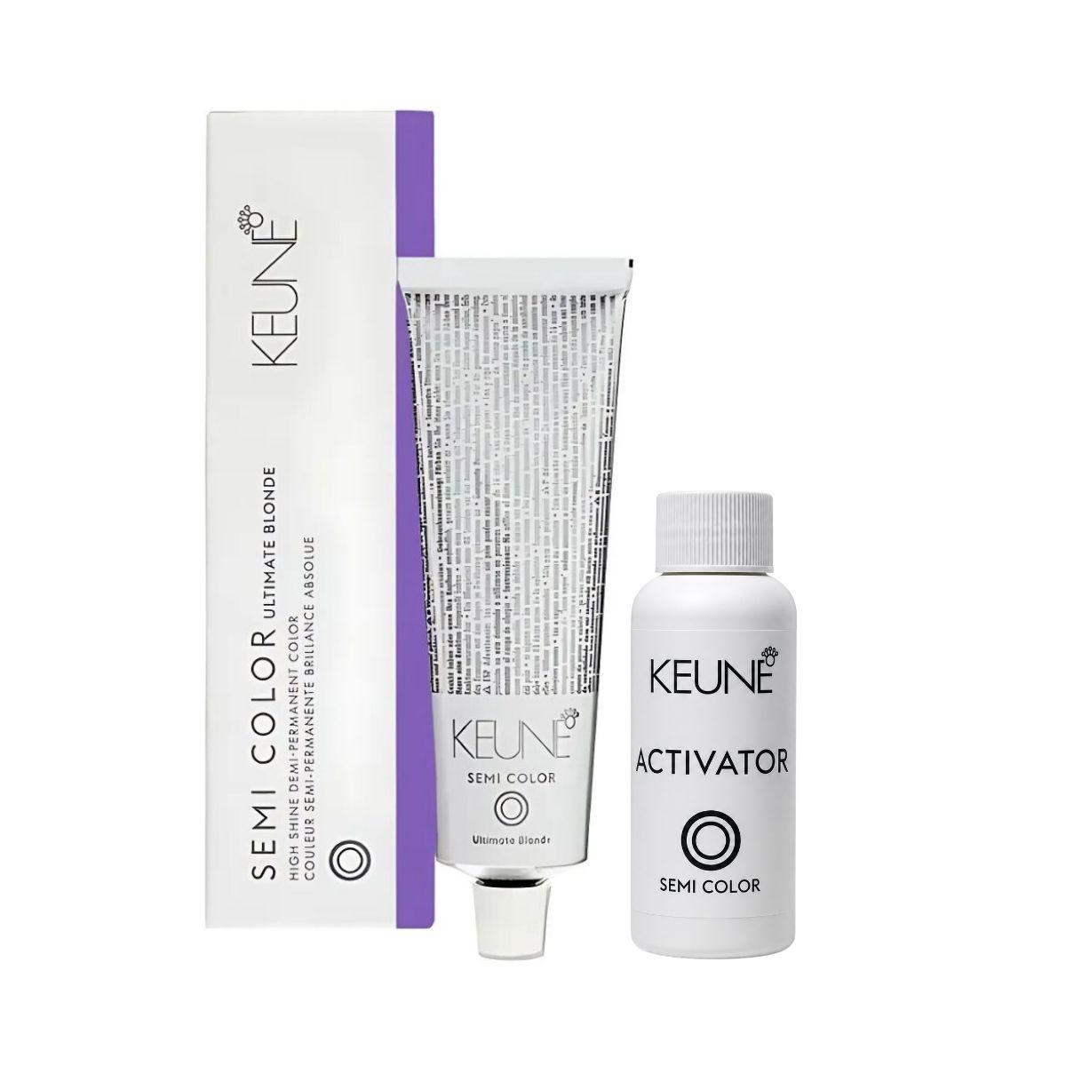 KIT KEUNE SEMI COLOR COLORAÇÃO 9.1 LOURO MUITO CLARO CINZA + ACTIVADOR