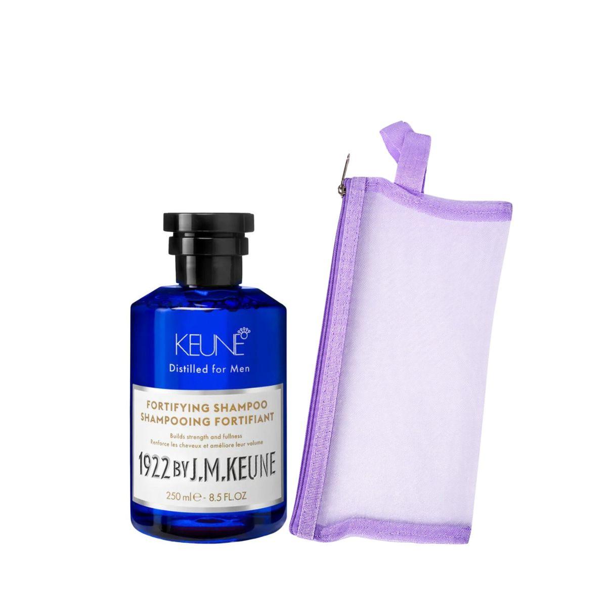 KIT KEUNE SHAMPOO FORTIFYING KEUNE 250ML + NECESSAIRE REDINHA MAQUIAGEM