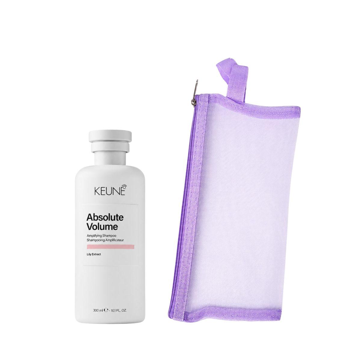 KIT KEUNE SHAMPOO CARE ABSOLUTE VOLUME KEUNE 300ML + NECESSAIRE REDINHA MAQUIAGE
