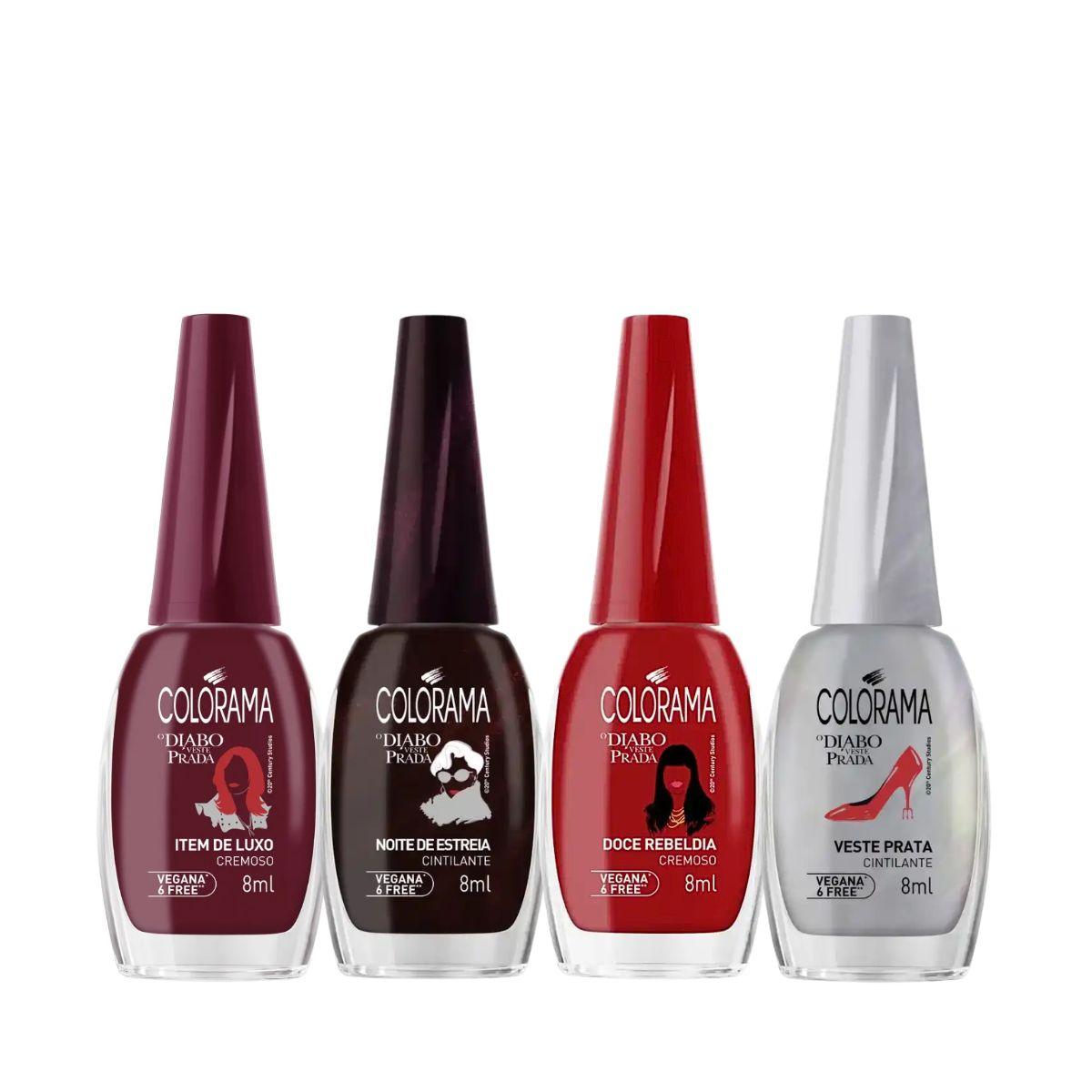 KIT COLORAMA 4 ESMALTES O DIABO VESTE PRADA