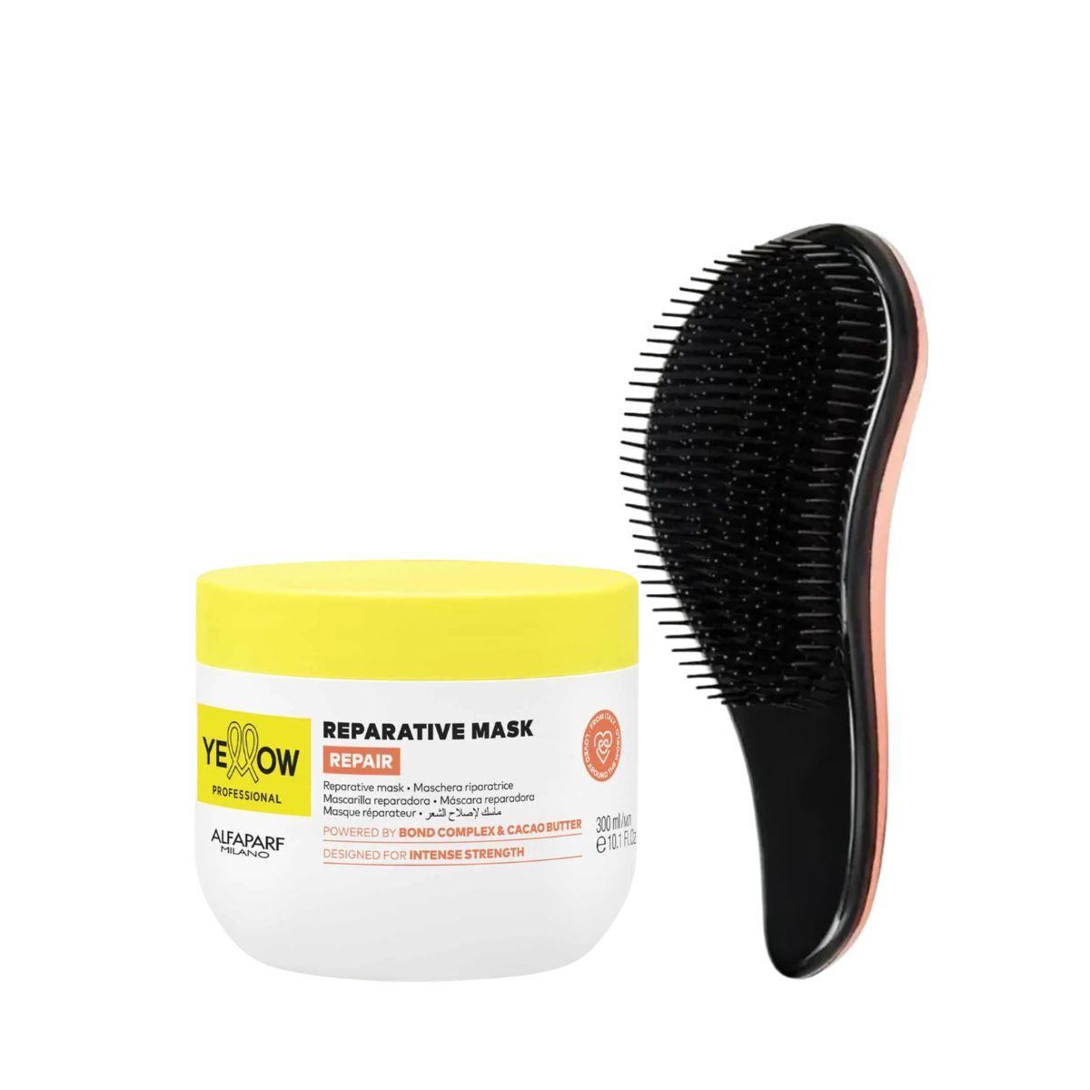 KIT YELLOW MÁSCARA REPAIR 300ML + ESCOVA MÁGICA