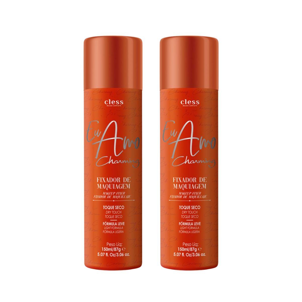 KIT 2 CLESS SPRAY FIXADOR DE MAQUIAGEM EU AMO 150ML