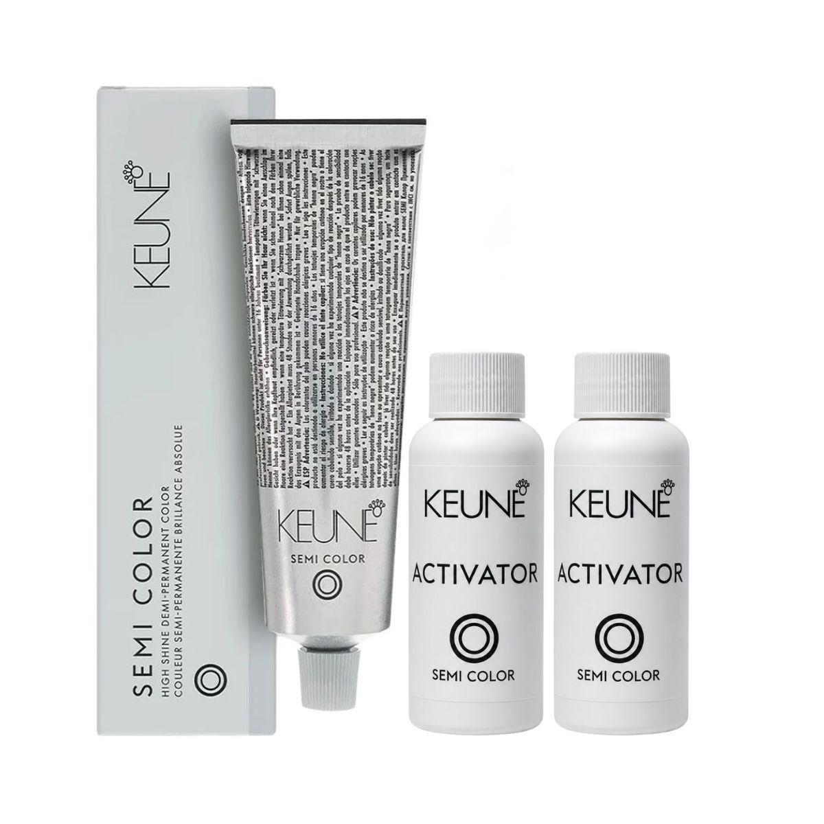 KIT KEUNE  COLORAÇÃO SEMI COLOR 7 LOURO MEDIO 60ML + 2 ACTIVATOR SEMI COLOR 60ML
