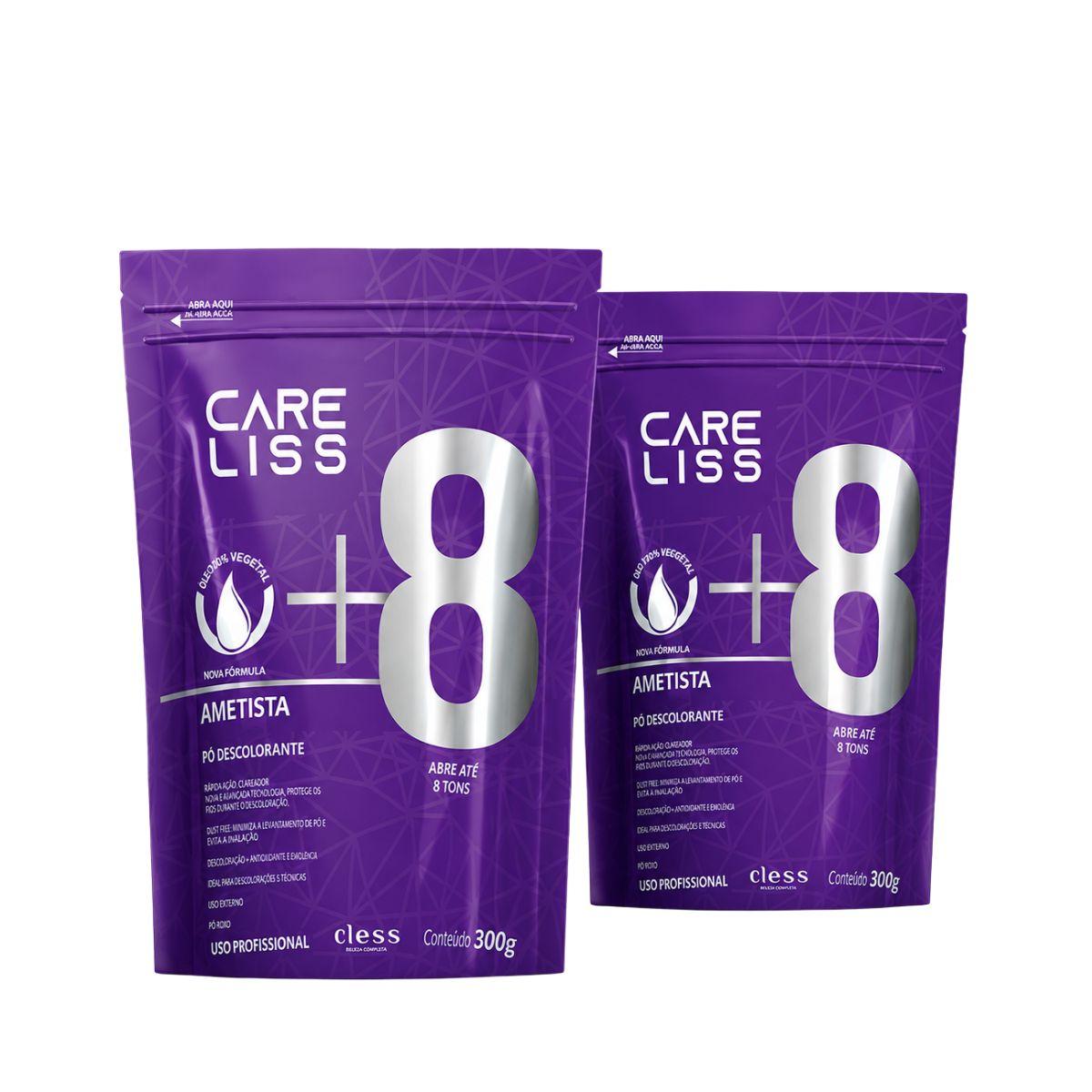 KIT CLESS 2 PÓ DESCOLORANTE AMETISTA 300G