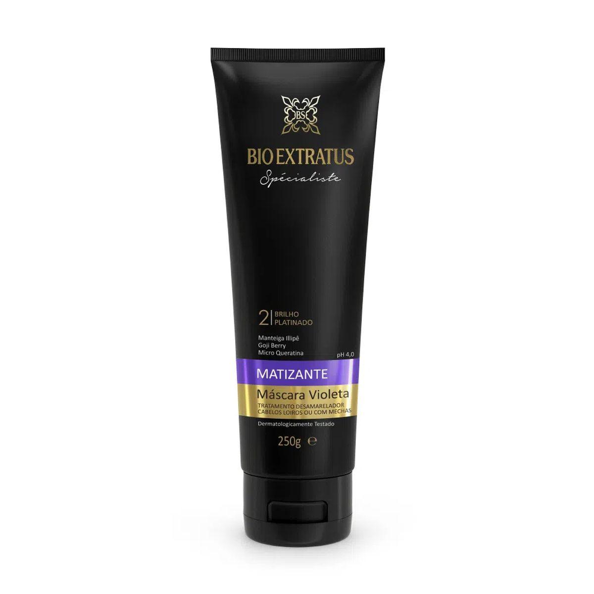 MÁSCARA DE HIDRATAÇÃO MATIZANTE VIOLETA  BIO EXTRATUS 250G