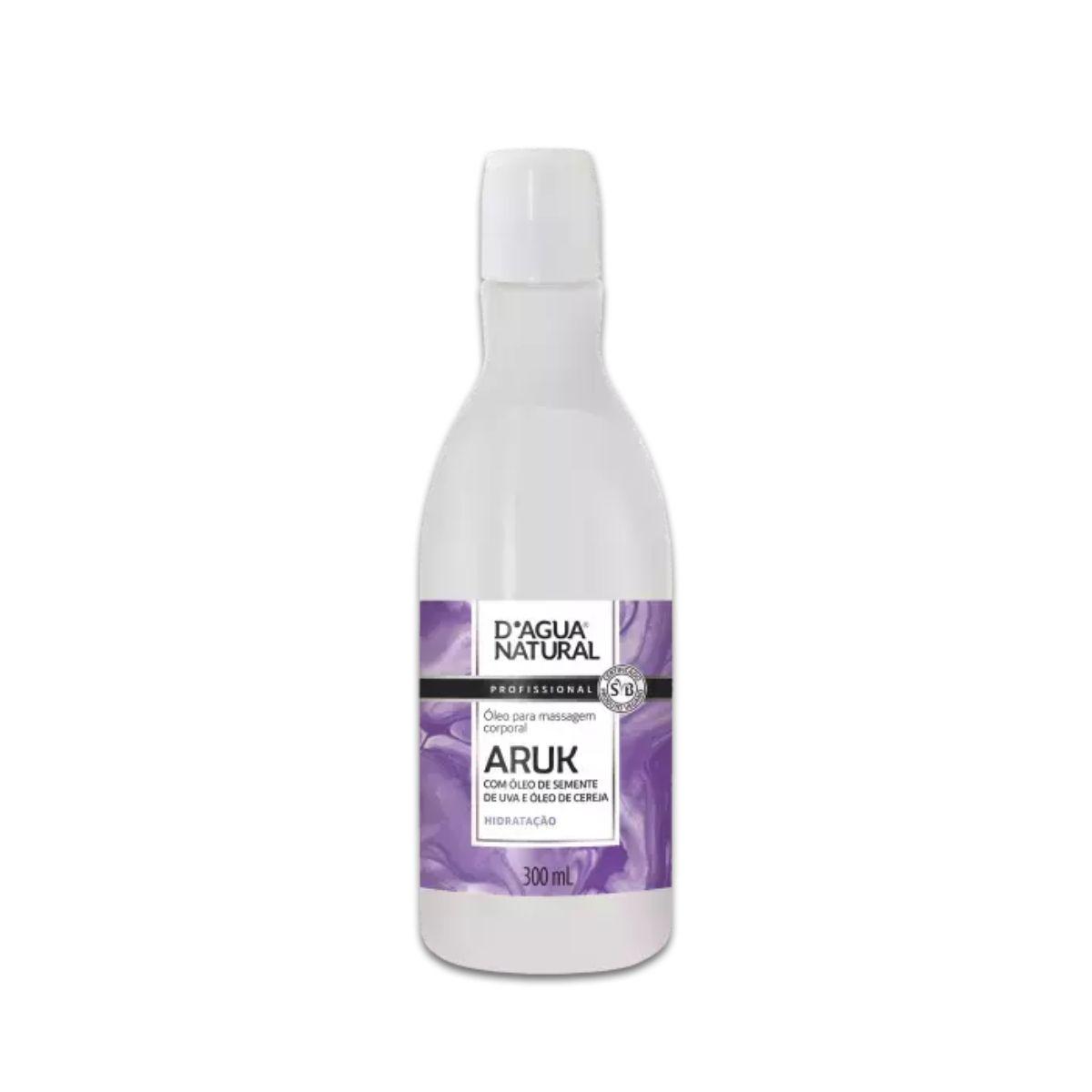 ÓLEO DE MASSAGEM ARUK SEMENTE DE UVA E CEREJA DÁGUA NATURAL 300ML