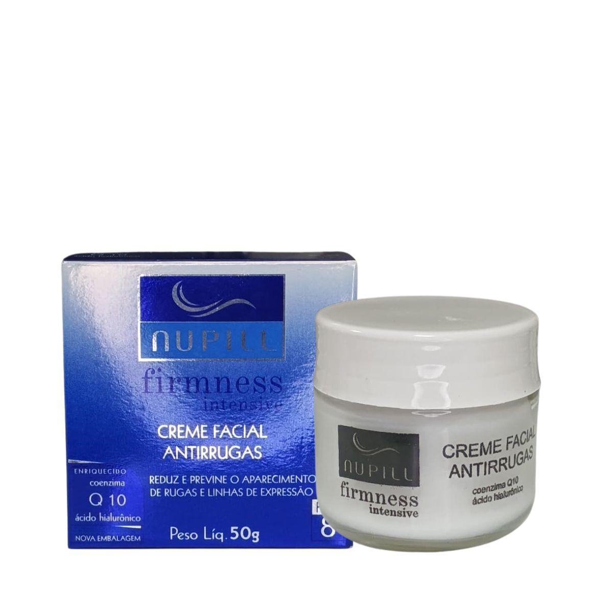CREME FACIAL ANTIRRUGAS FPS 8 FIRMNESS INTENSIVE Q10 NUPILL 50G